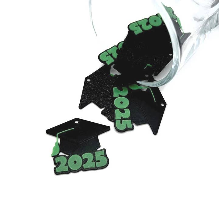 Green and Black 2025 Graduation Cap Charms, 28x25mm and other Purchase Wholesale graduation cap. Free Returns & Net 60 Terms on Faire trending on Faire.