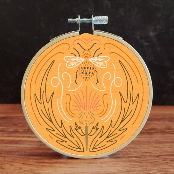 Embroidery Kit: Bee Embroidery Kit for wholesale by Holly L'Oiseau