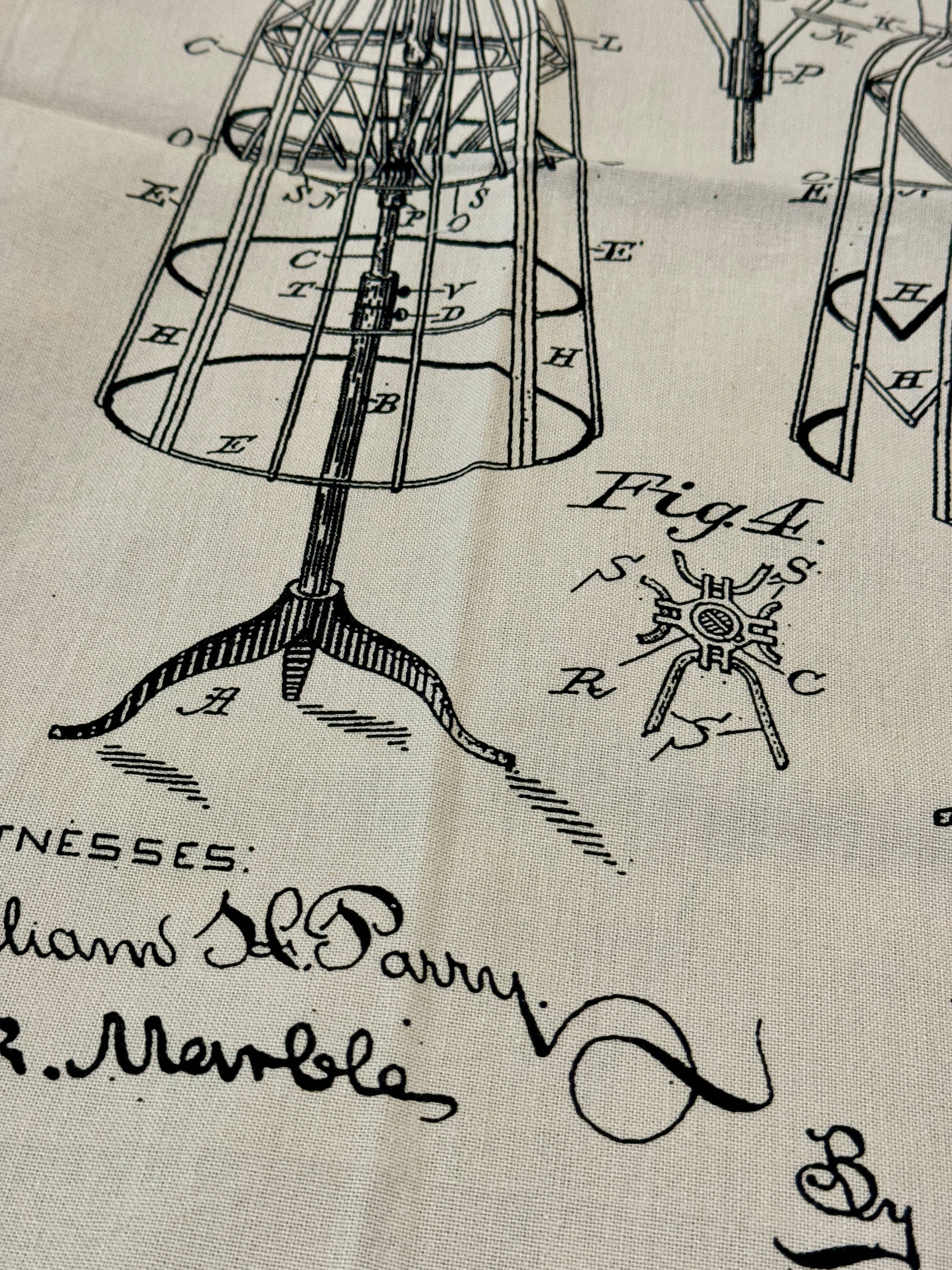 Monahan Papers - Wholesale Tea Towel - Screen Printed C.H. Griffin Dress Form Tea Towel 2