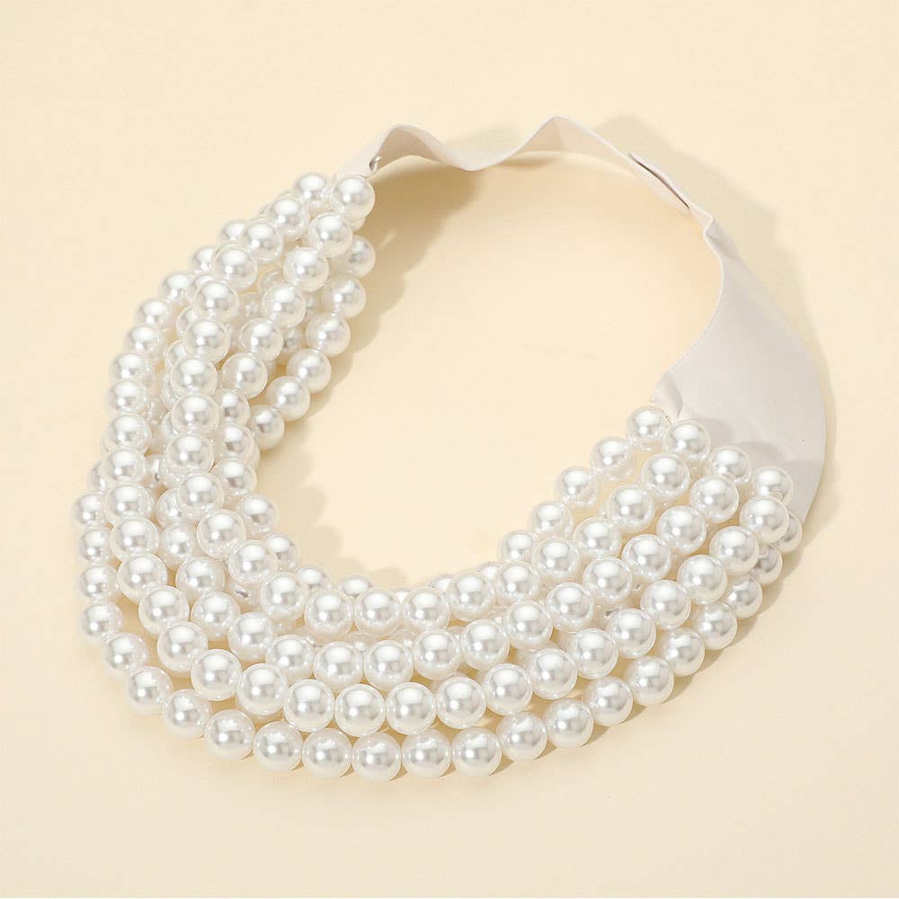 Sensibling Corp. - Wholesale Beaded/Pearl Necklace -  Multi Layered Pearl Beaded Collar Magnetic Necklace10
