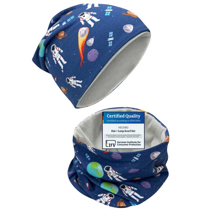 Astronaut hat and scarf set, winter hat. for wholesale by HECKBO