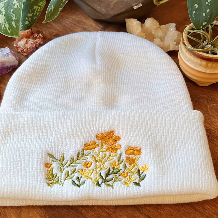 Floral Plant Lady Beanie for wholesale by LeBeau Denim Co.