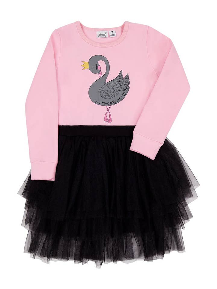 KR2245 BALLERINA ZWAAN TUTU voor wholesale door Radicool Kids