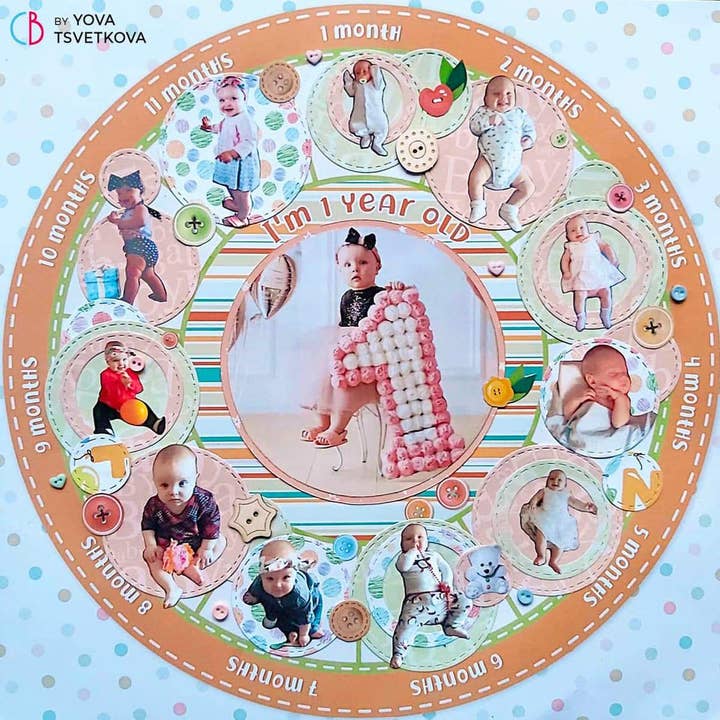 Ecstasy Crafts Distributing - Wholesale Notepad - Ciao Bella My First Year Paper Pad 6"x6" 24/Pkg14