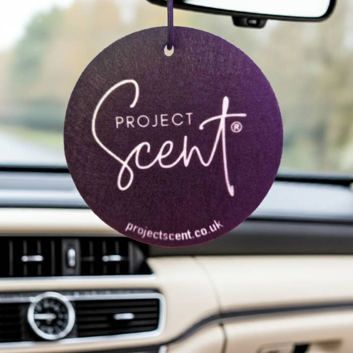 Black Felt Round Car Air Freshener – Long-Lasting, Bold Fragrance for wholesale by Project Scent