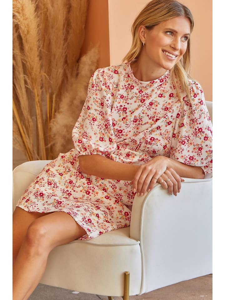 Andrée by Unit - Wholesale Dress - Women's - Mock Neck Mini Dress D2173-1