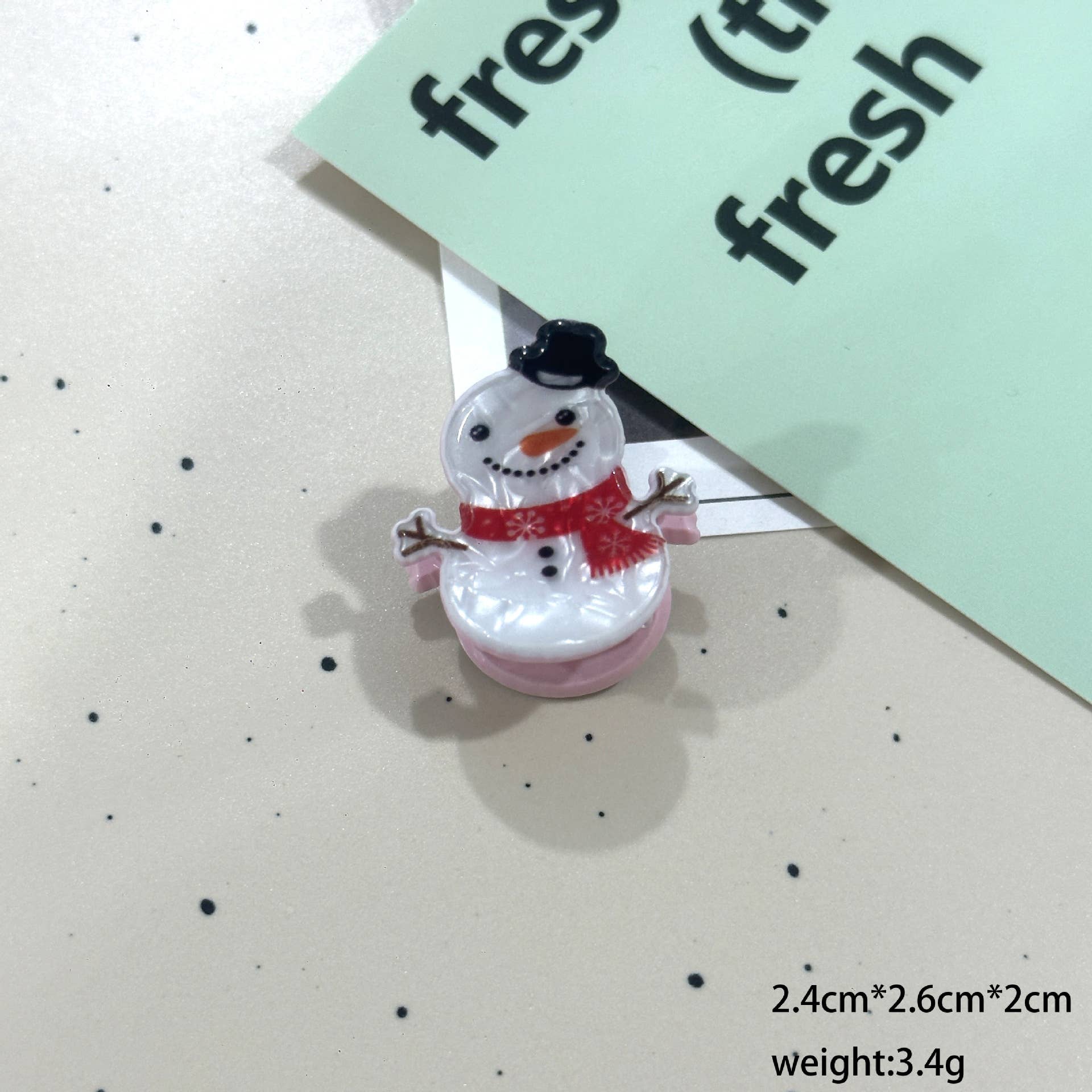 SoapElenGlen - Wholesale Hair Clip - Women's - Santa & Snowman Mini Hair Clip，Christmas Themed Hair Claw4