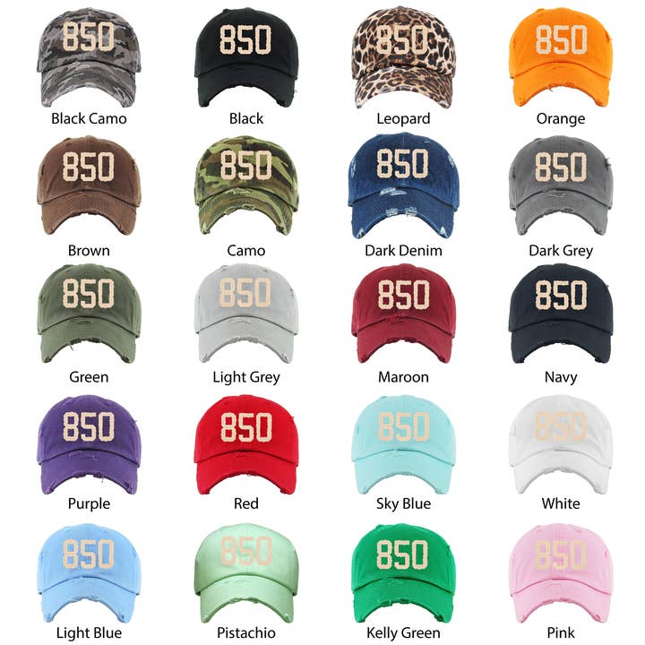 Cotton Mule - Wholesale Baseball Cap - Unisex - 850 Area Code Hats