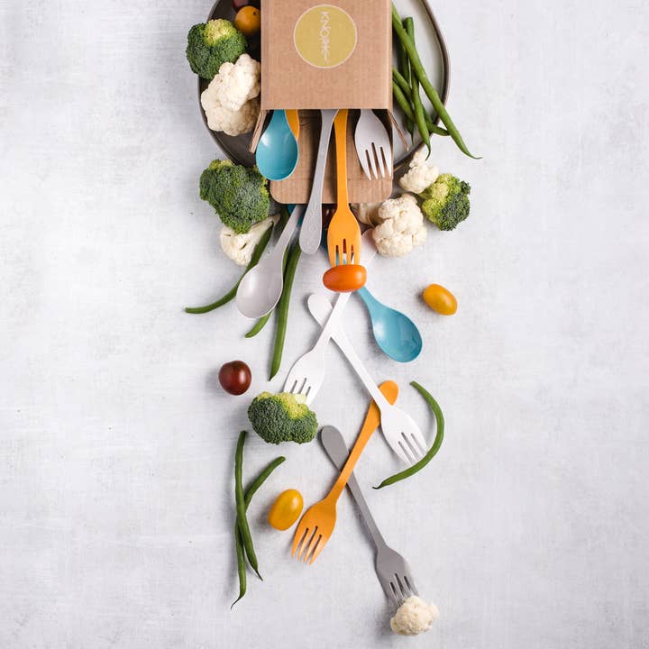 Knork Flatware - Wholesale Assorted Cutlery Set - Knork Eco Plant Utensil - 6 Piece Set7