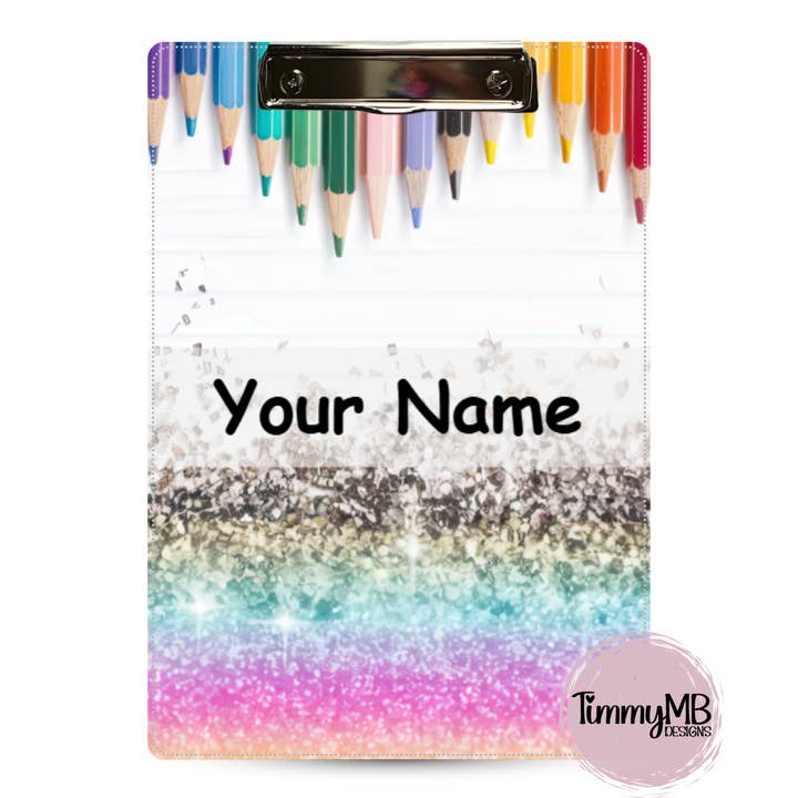 Pencil Glitter - Custom Clipboard for wholesale by TimmyMB Designs