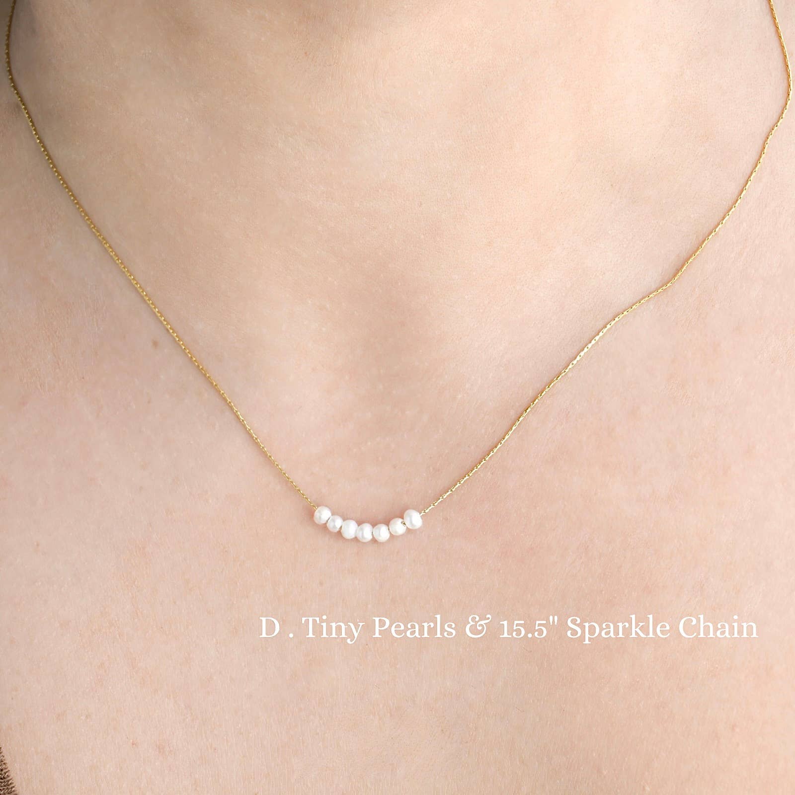 Blueyejewelry - Wholesale Beaded/Pearl Necklace - Gold Pearl Chain Necklaces - Waterproof Assorted Peal Chains8