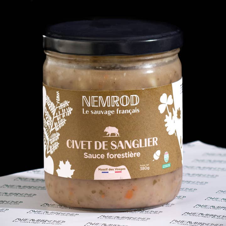 Vildsvin gryderet med skov sauce - Spil - 380g for engroshandel hos Nemrod