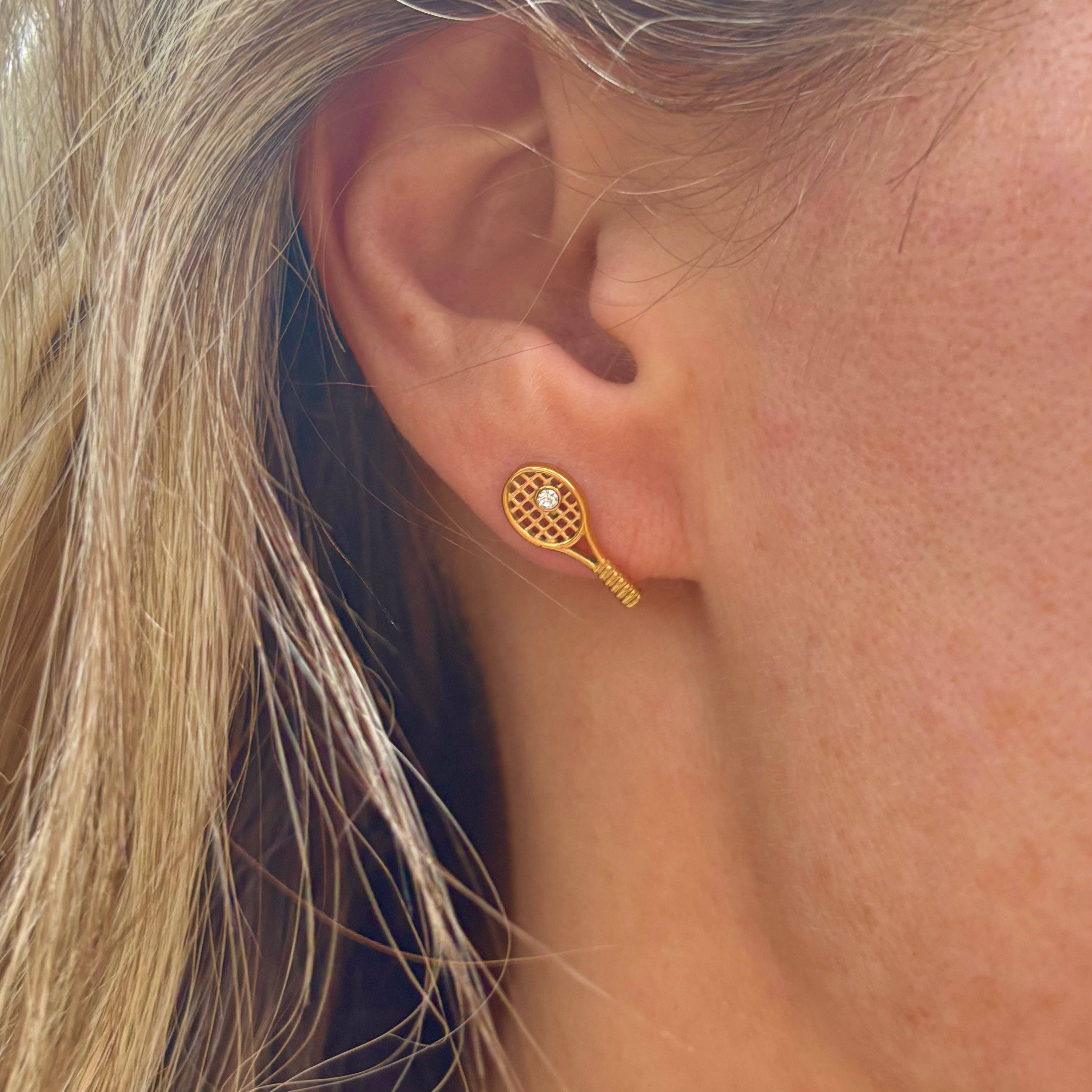 Nikki Smith Designs - Wholesale Stud/Post Earrings - Tennis Racket Stud Earrings1