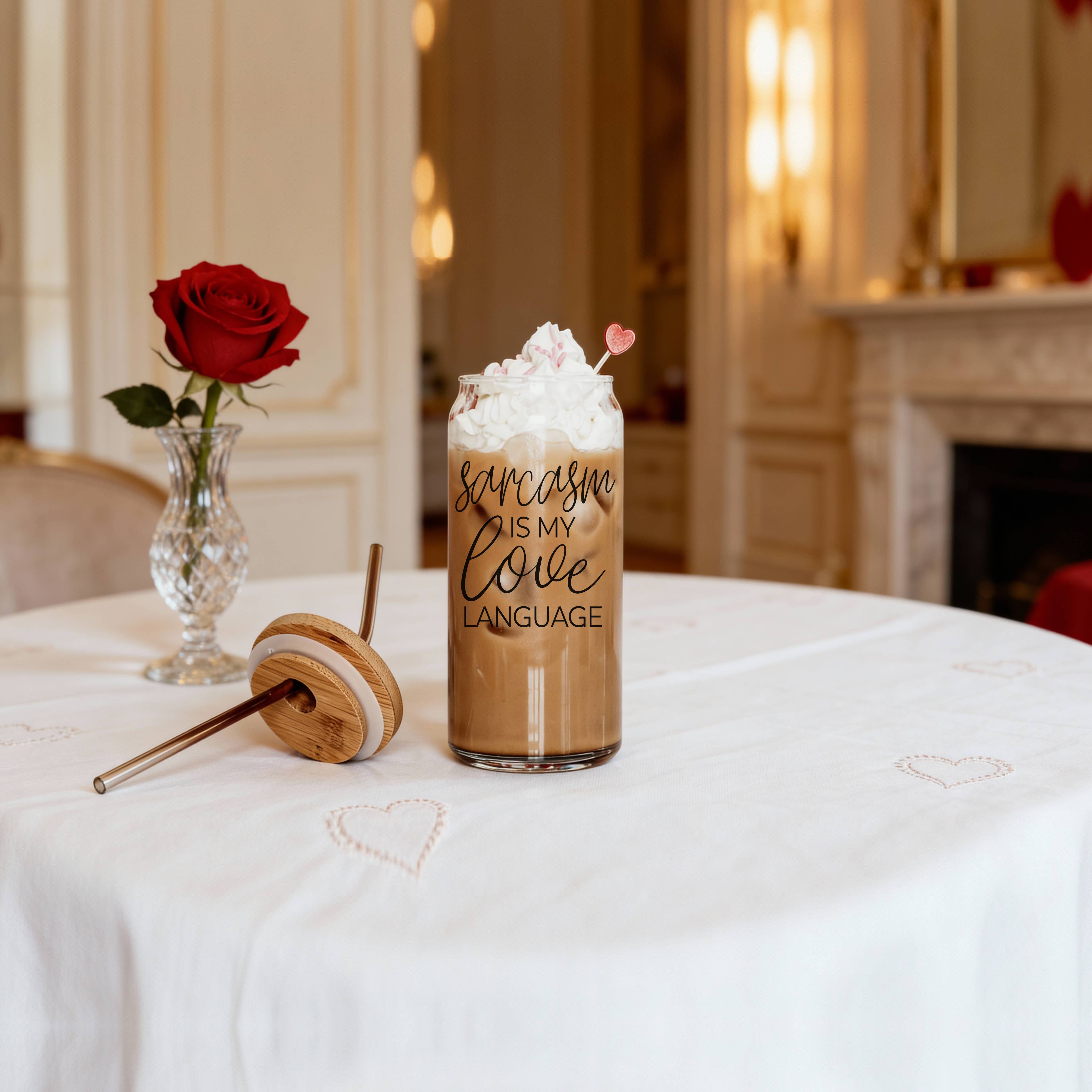 Gia Roma - Wholesale Coffee Mug - Valentines Glass Tumblers Heart Smiley, Galentines Gift Idea13