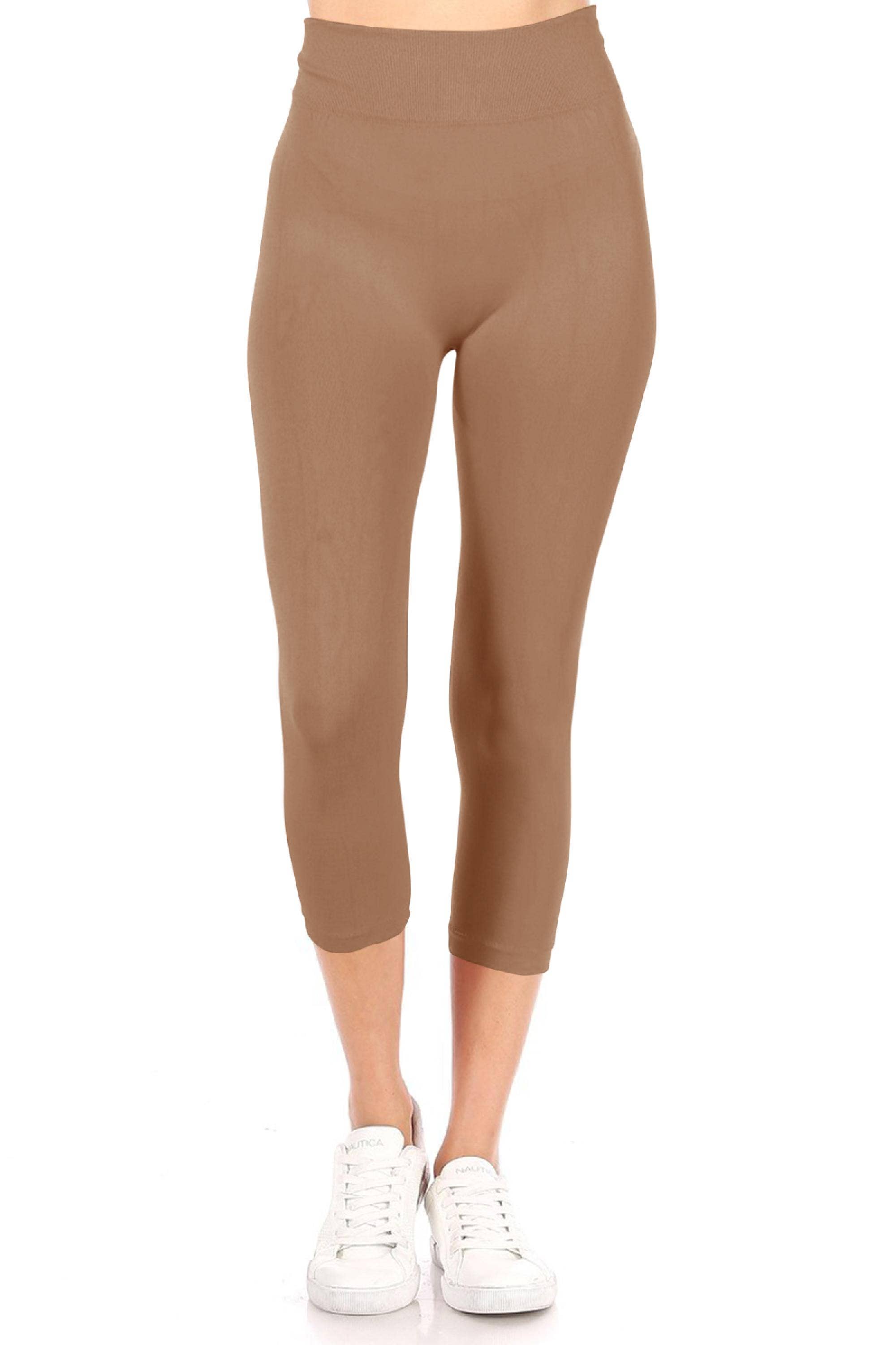 MOA COLLECTION - Wholesale Athletic/Lounge Leggings - Women's - Women's Casual Solid Seamless Capri Leggings23