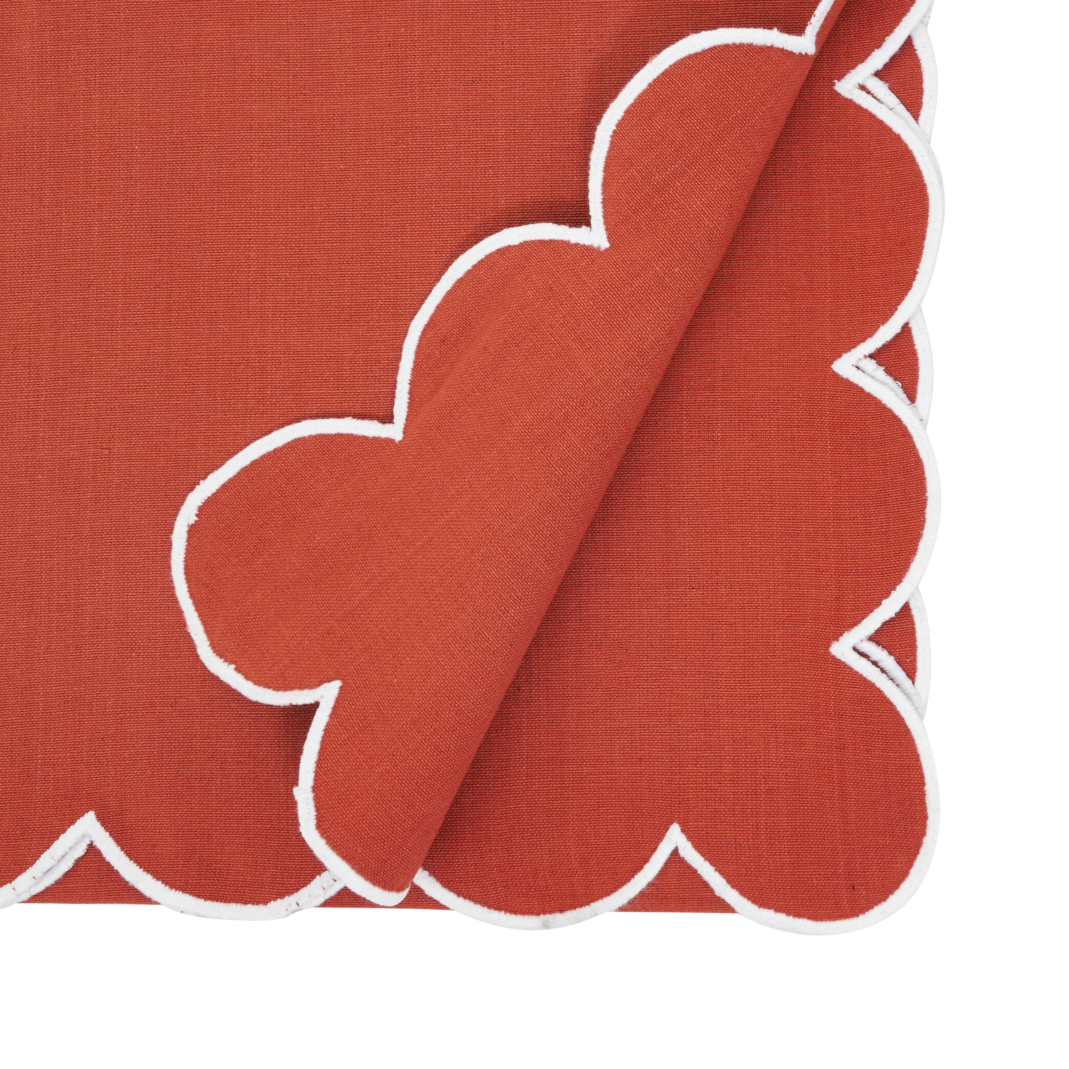 Saro Lifestyle - Wholesale Table Runner - Cotton Scalloped Table Runner33