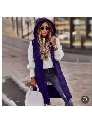 Queen Fashion – Blusão - Mulher por atacado – colete feminino moderno com capuz para sobreposição8