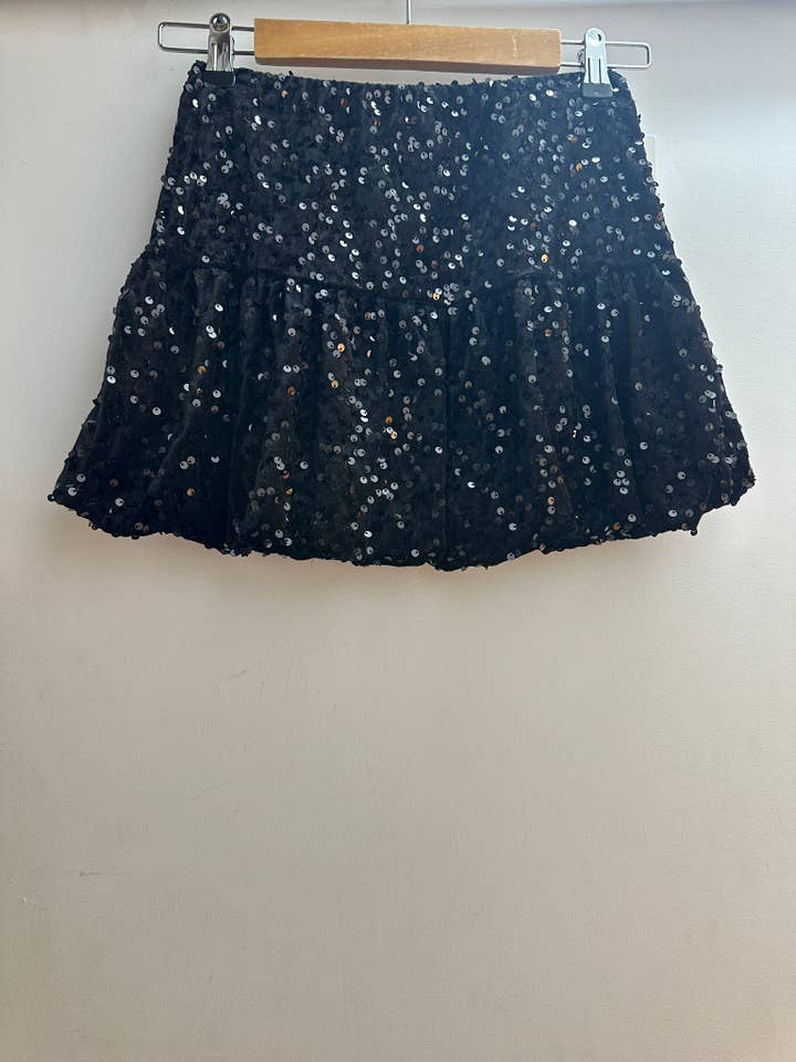 LORIANE - Venta al por mayor Falda - Mujer - Falda corta de terciopelo con lentejuelas talla única 6876