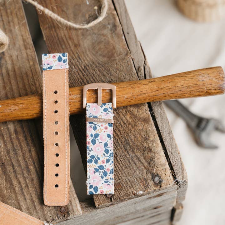 Leather Samsung Galaxy Watch Band Posie Style for wholesale by Inky Goat