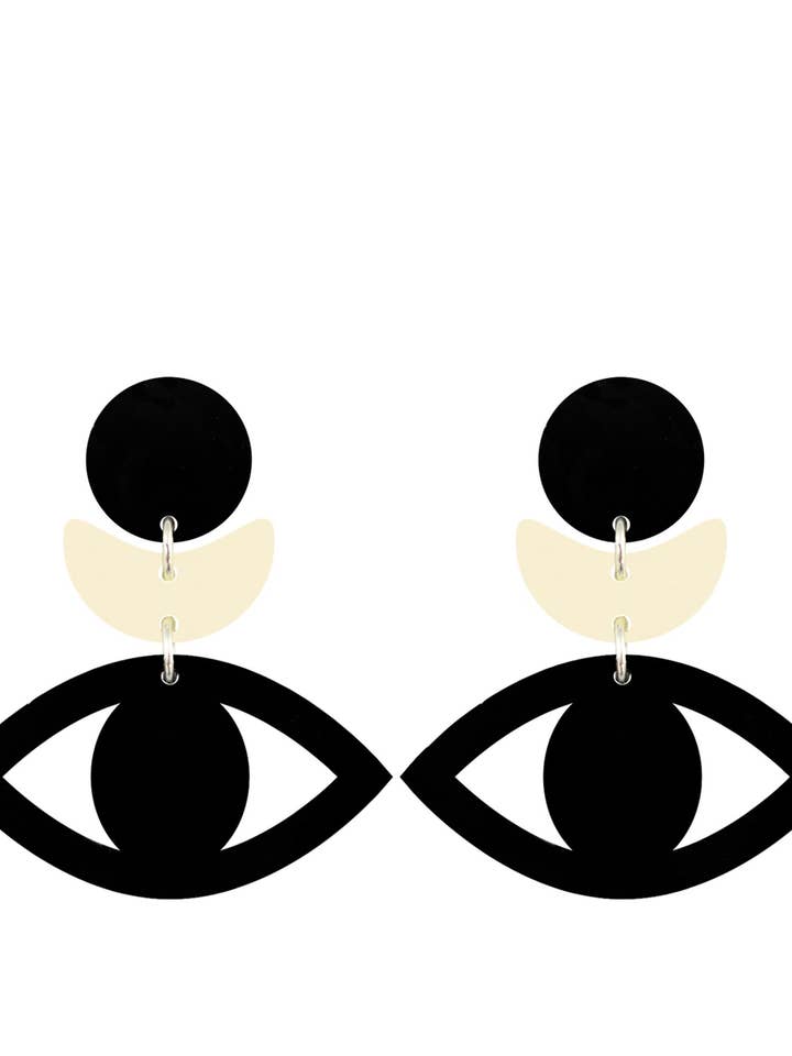 Brincos Olimpia Black por atacado de Orella Design