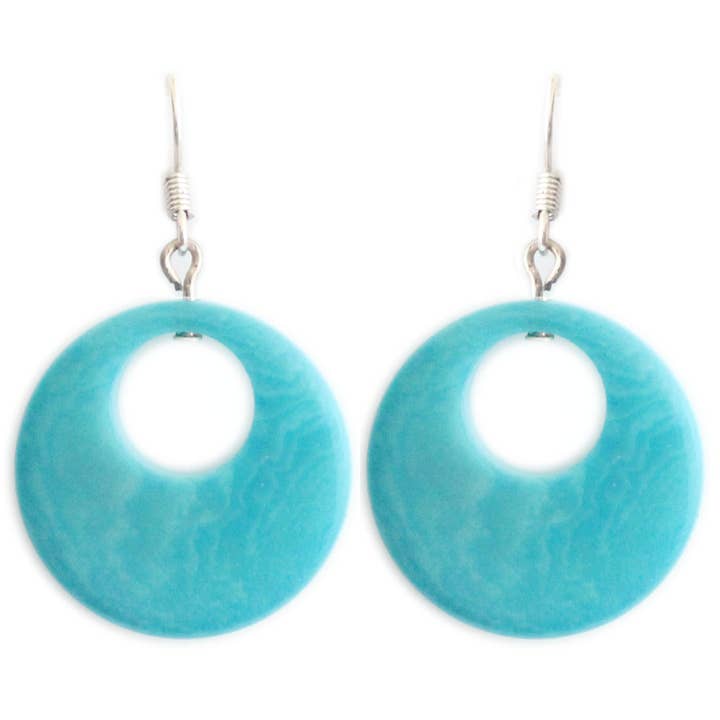 Mynt Tagua Örhängen Handgjorda Fairtrade lätta för wholesale av Muichic Natural Jewelry