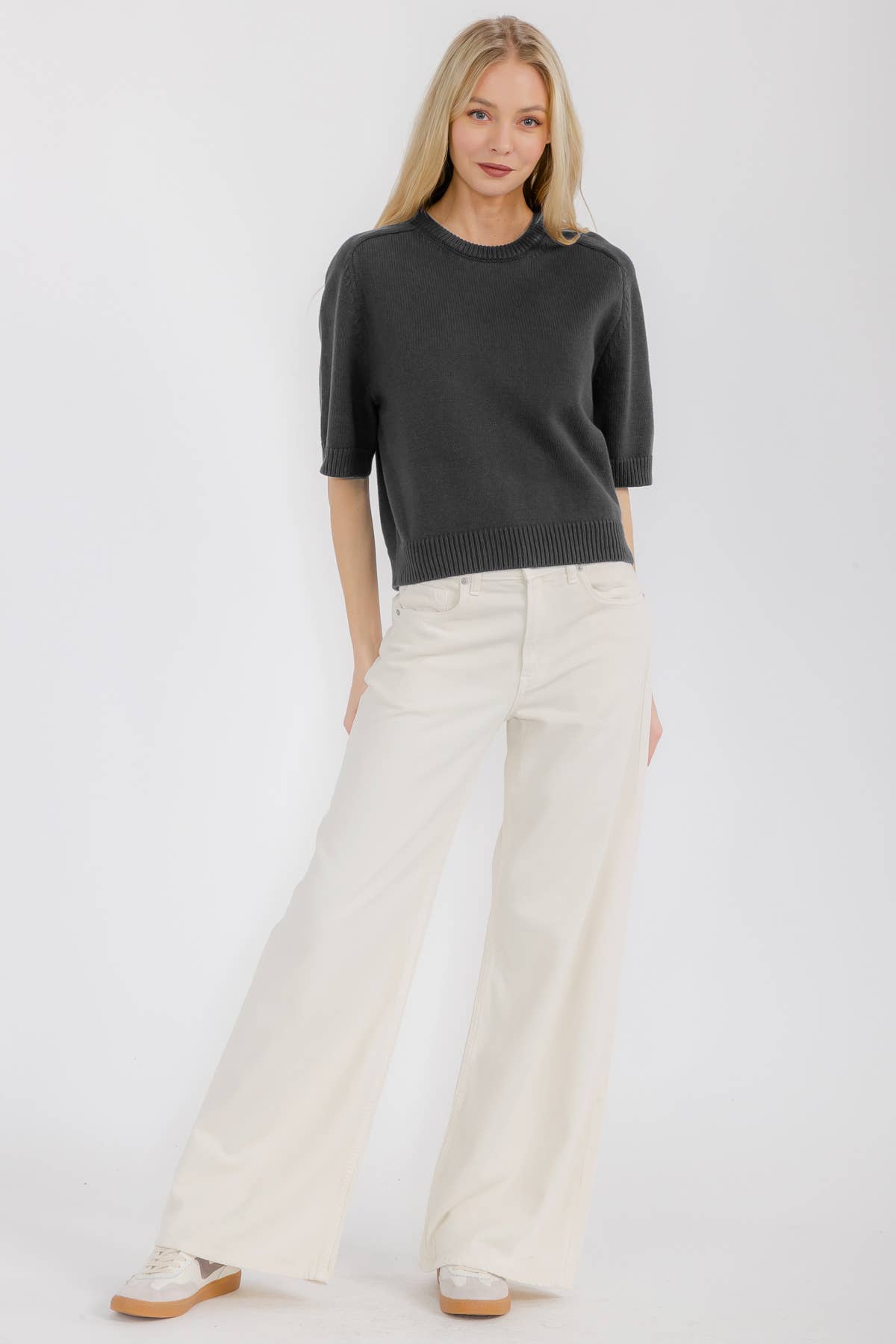 Star Drop – wholesale Knitted jumper – Women′s – SHORT SLEEVE SWEATER TOP (SDW6319)15