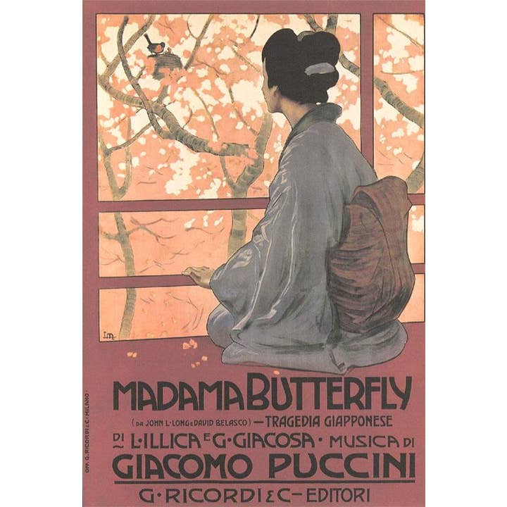 Postcard MS-257 Madame Butterfly Poster for wholesale by Found Image Press