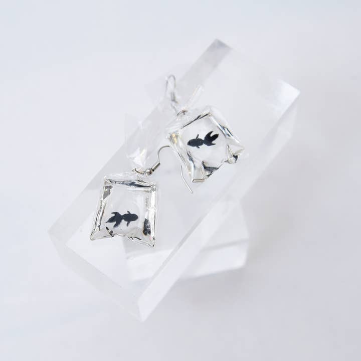 Gold Fish Earrings for wholesale by Chiffonier