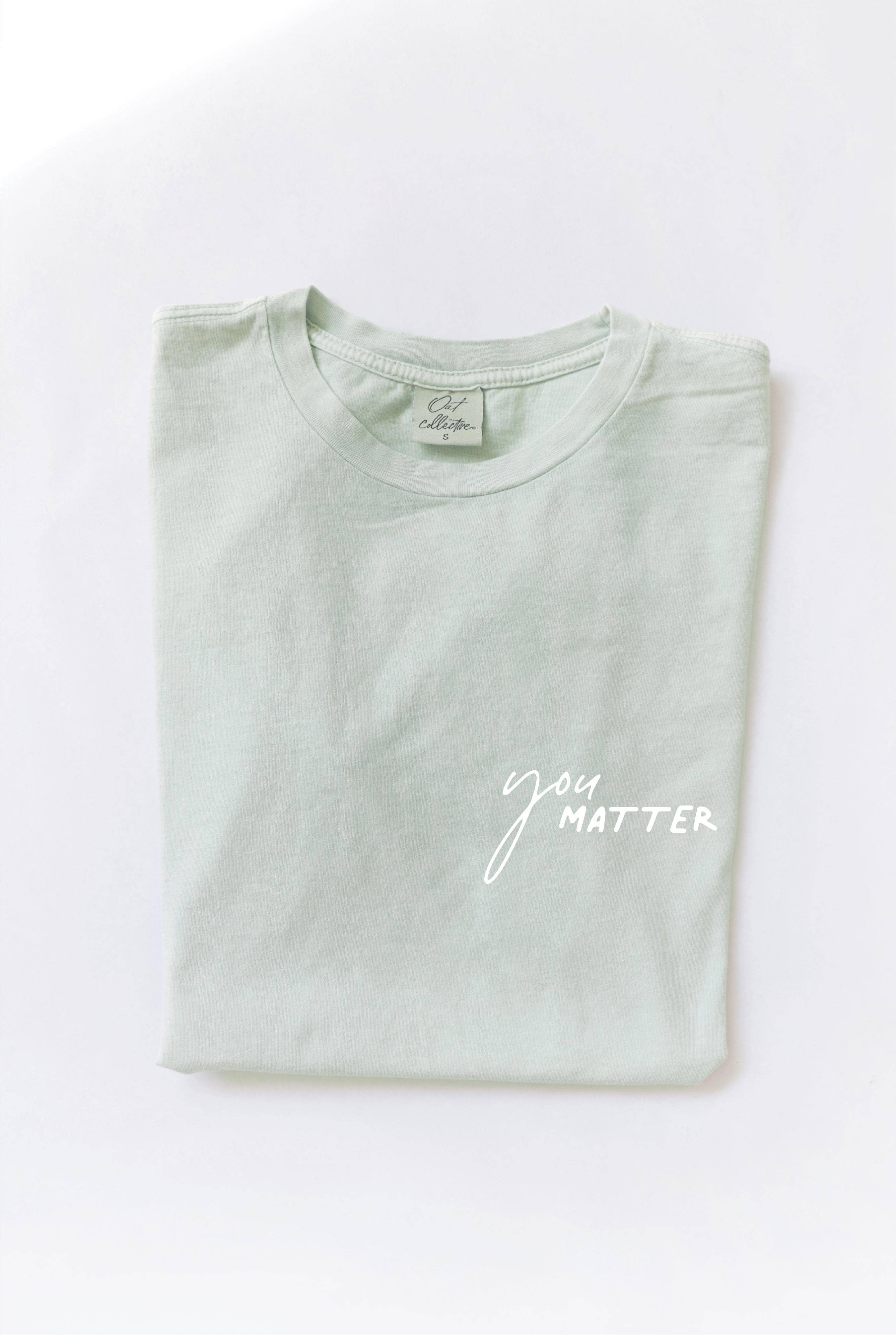 OAT COLLECTIVE – wholesale T-shirts med screentryck – Dam – DU MATTER Front & Back Mineral Grafisk Topp18