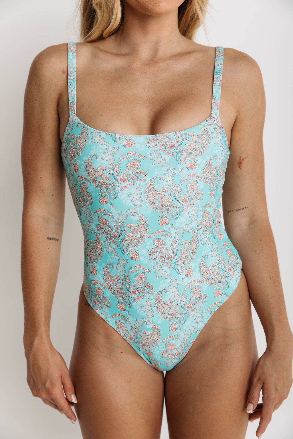 Gypsea Soul - Wholesale One Piece Swimsuit - Women's - Coral Full Piece Turquoise3