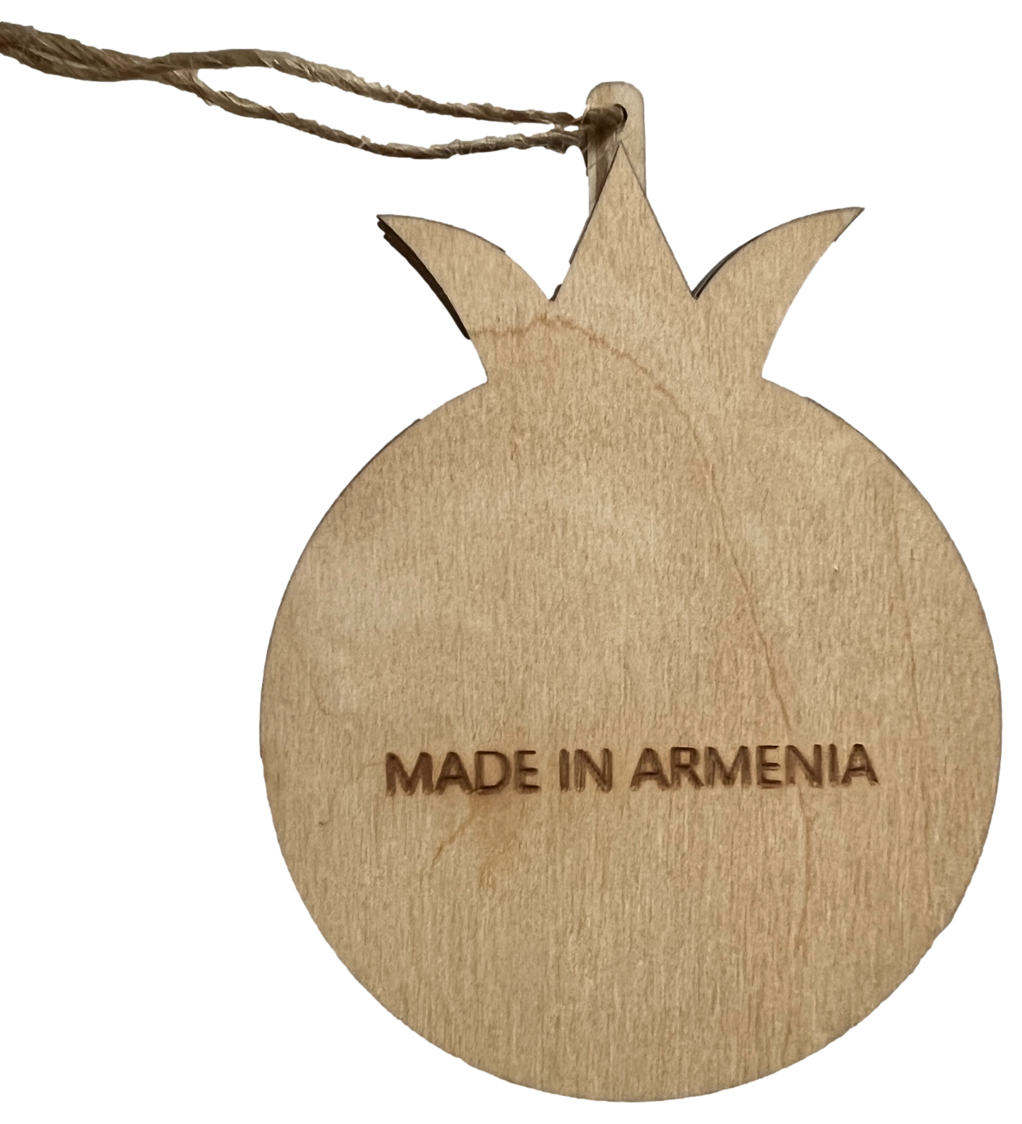 HDIF-USA - Wholesale Ornament - Wooden Pomegranate Ornament with Hand-Painted Ararat Scene1