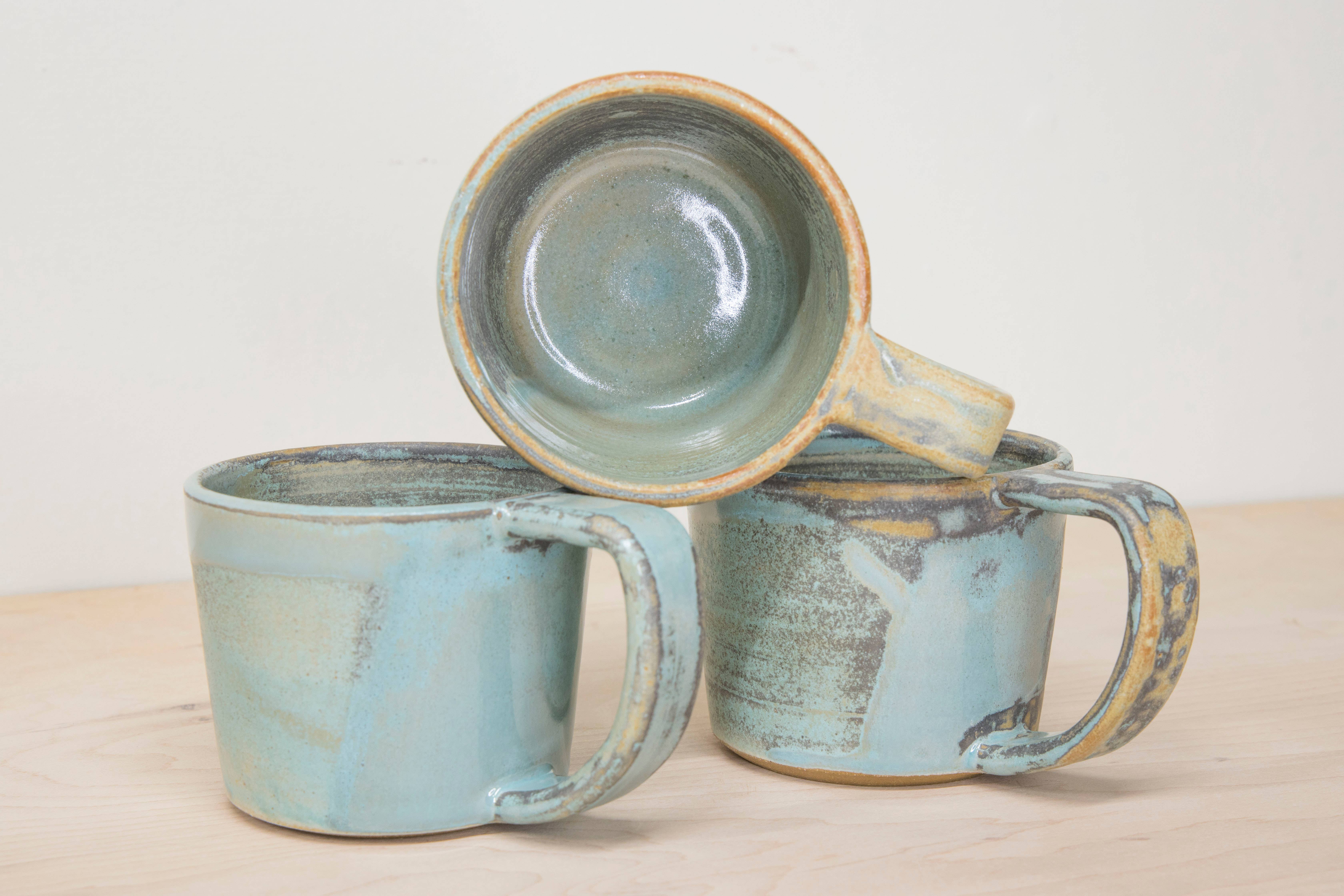 Harper and Co. - Wholesale Coffee Mug - Handmade Mug in Turquoise Patina - Medium Size4