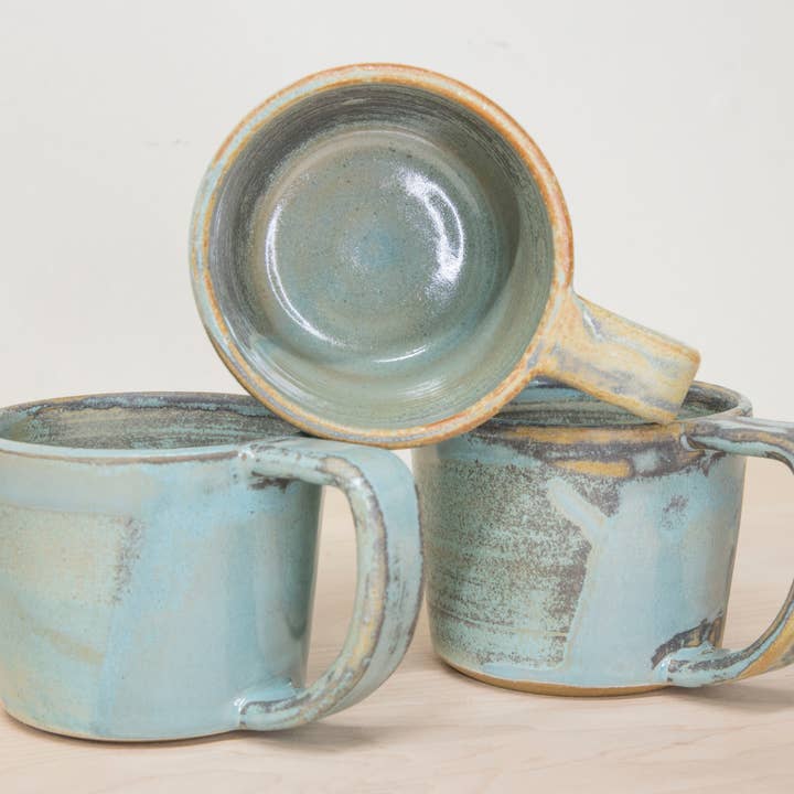 Harper and Co. - Wholesale Coffee Mug - Handmade Mug in Turquoise Patina - Medium Size4