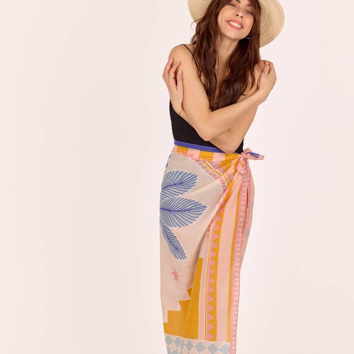 Maradji - Wholesale Scarf - Women's - BLUE SKY RIAD COTTON SCARF4