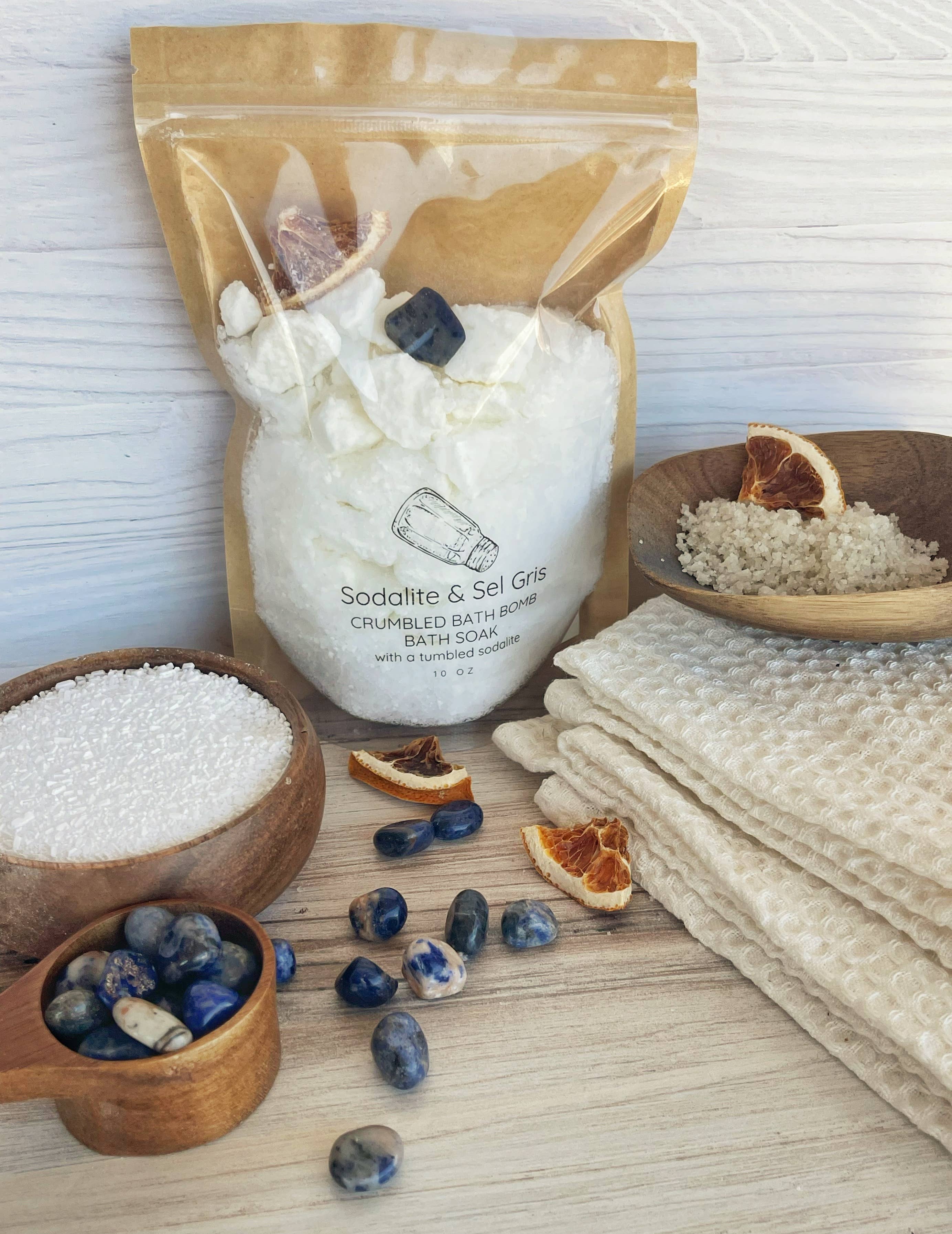 Rage Gems & Jewelry - Wholesale Bath Soak/Milk - Sodalite & Sel Gris Crumbled Bath Bomb Bath Soak6