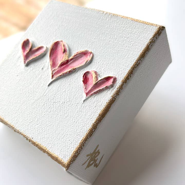 Coddiwomple – Großhandel Malen/Zeichnen – Kleines Herz-Trio-Leinwand | Valentinstag Ostern Anmut heilig4