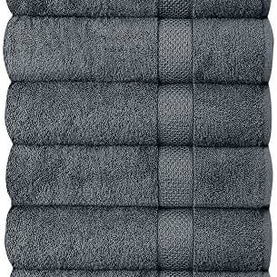 J&V TEXTILES - Wholesale Towel set - Set of 6 Hotel & Spa 100% Cotton Bath Towels 27x52 inch4