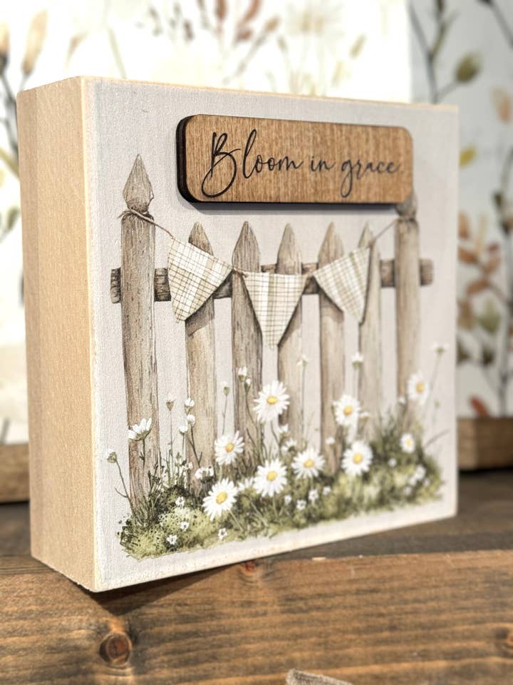 Bloom in Grace Mini Block for wholesale by Whippoorwill Charm