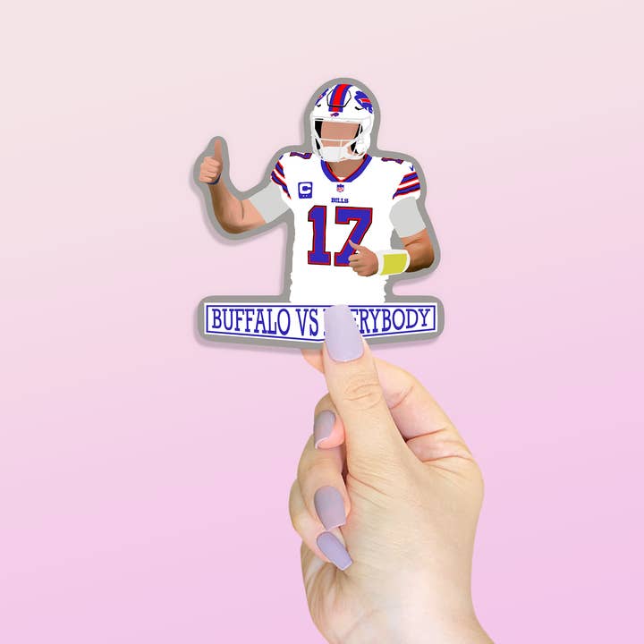 Josh Allen Buffalo vs alla Buffalo räkningar Klistermärke för wholesale av Kellio Studio