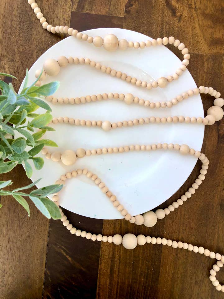 Houten kralenslinger, drie meter lang - Stijl 4 voor wholesale door Shop Cocobee