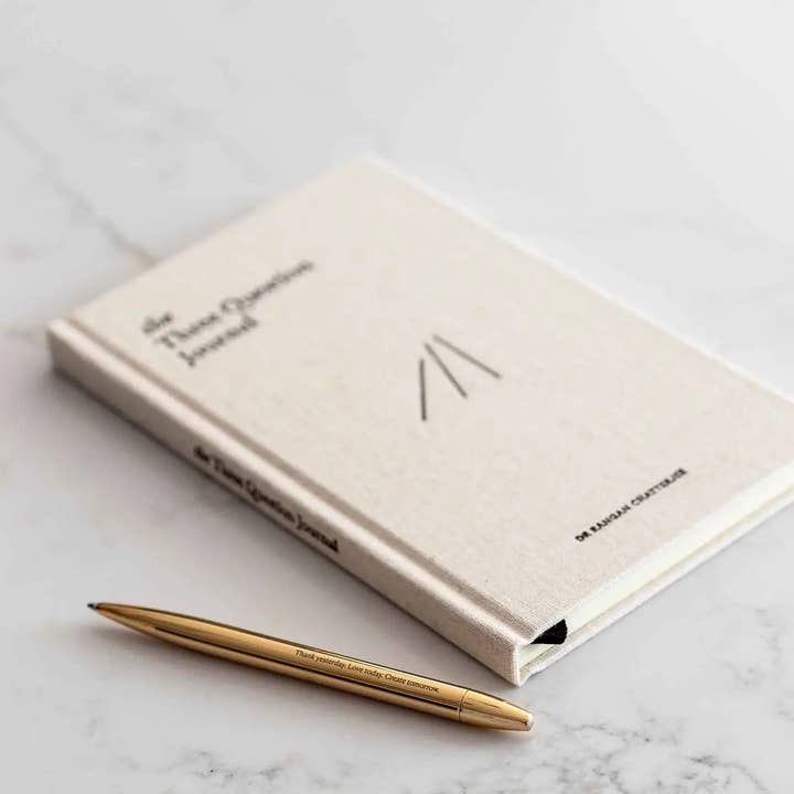 Intelligent Change - Wholesale Journal/Diary - The Three Question Journal Linen - Daily Guided Wellbeing3