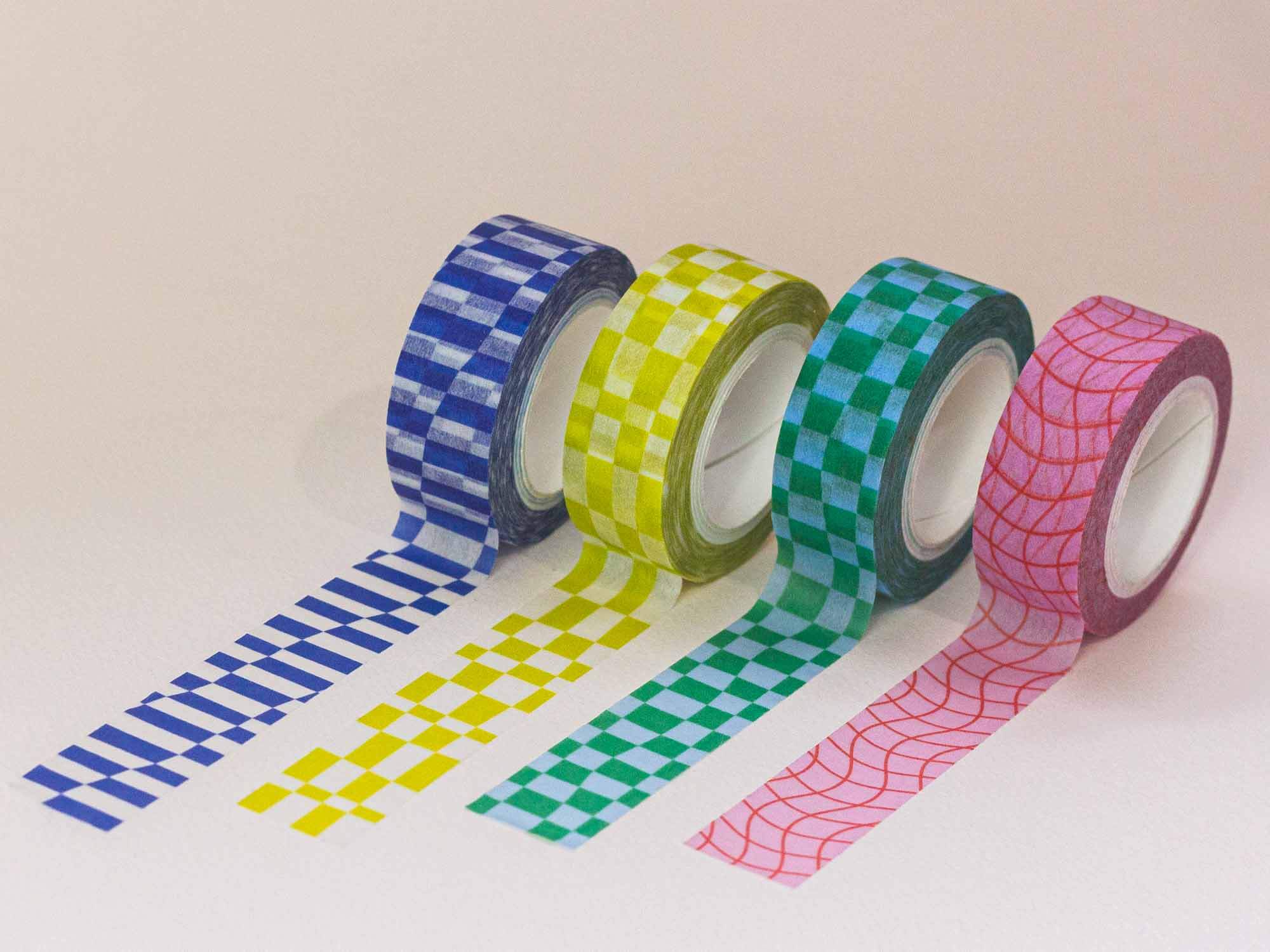 My Darlin' - Wholesale Washi Tape - Space Time 15mm • Warped Checks Washi Tape2