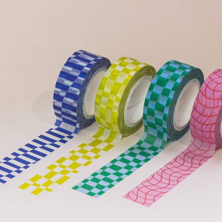 My Darlin' - Wholesale Washi Tape - Space Time 15mm • Warped Checks Washi Tape2
