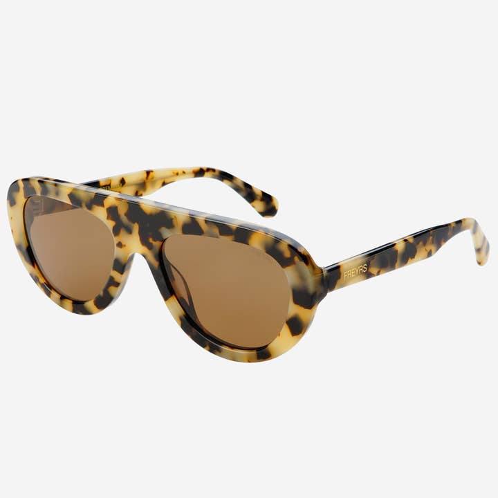 Milky Tortoise Jetsetter Acetate Womens Aviator Sunglasses for wholesale on Faire2