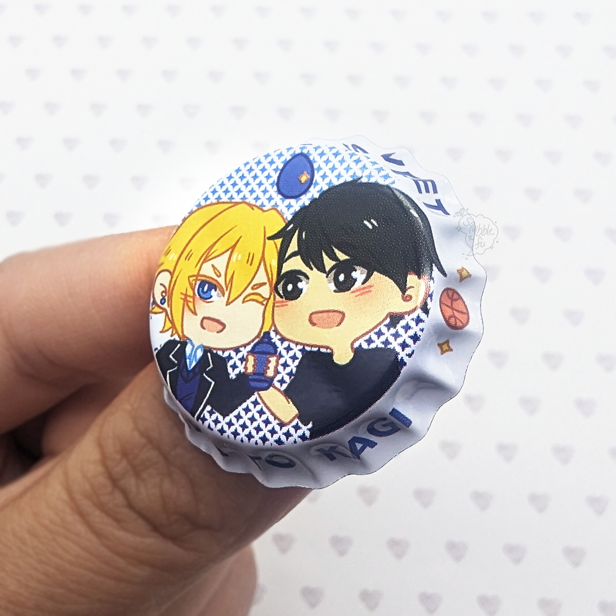 squibblefu - Wholesale Lapel Pin/Button - Pocari Sweet | Hirano to Kagiura | Bottle Cap Pin-back Button15