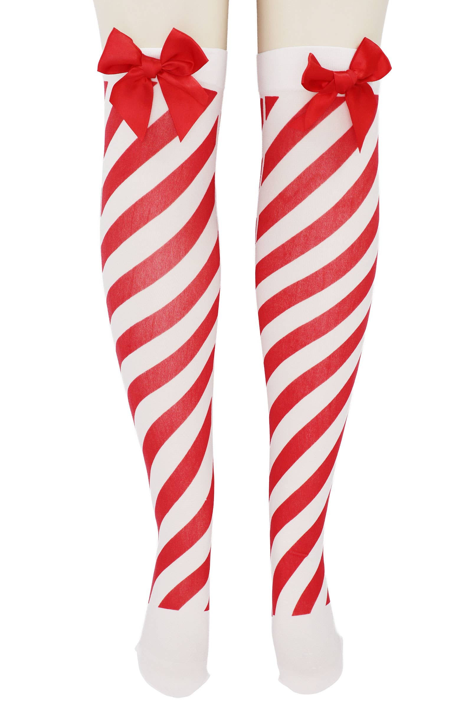 ASSORTED Christmas Santa Girl Stripe OTK Sock Tights for wholesale on Faire2