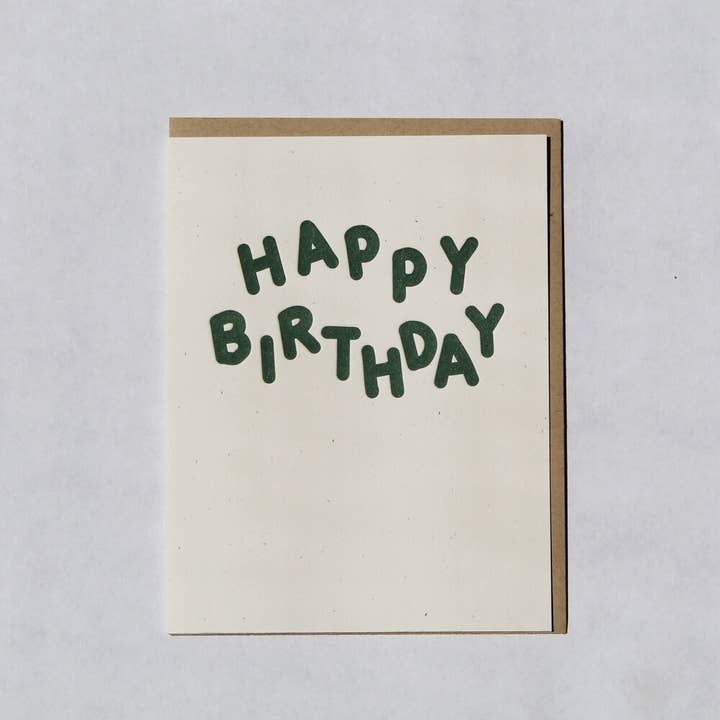 Happy Birthday | Letterpress for wholesale by Cabbage Paper Goods