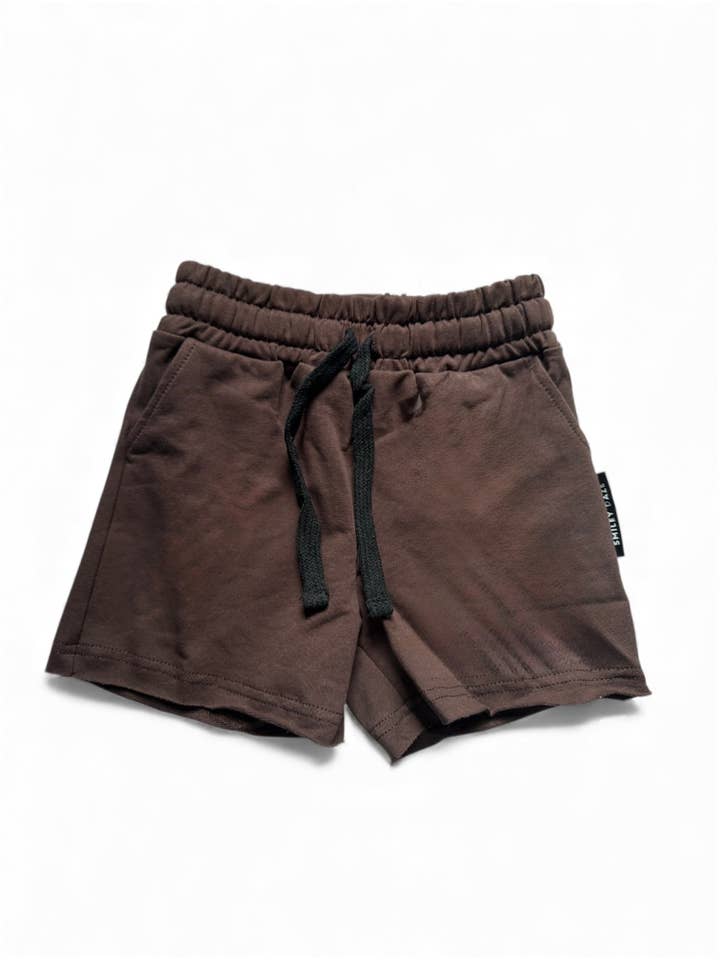 CHOCOLATE • CUT-OFF SHORTS for wholesale by Smiley Daze