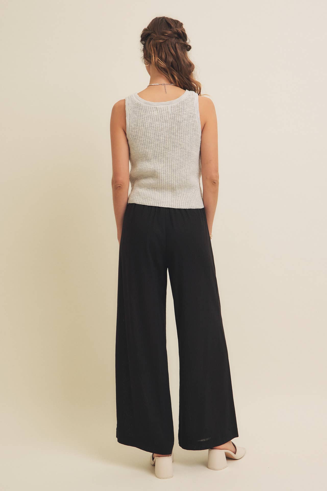 in february - Wholesale Pants - Women's - MINIMALIST MUSE DRAPEY WIDE-LEG LINEN TROUSERS27