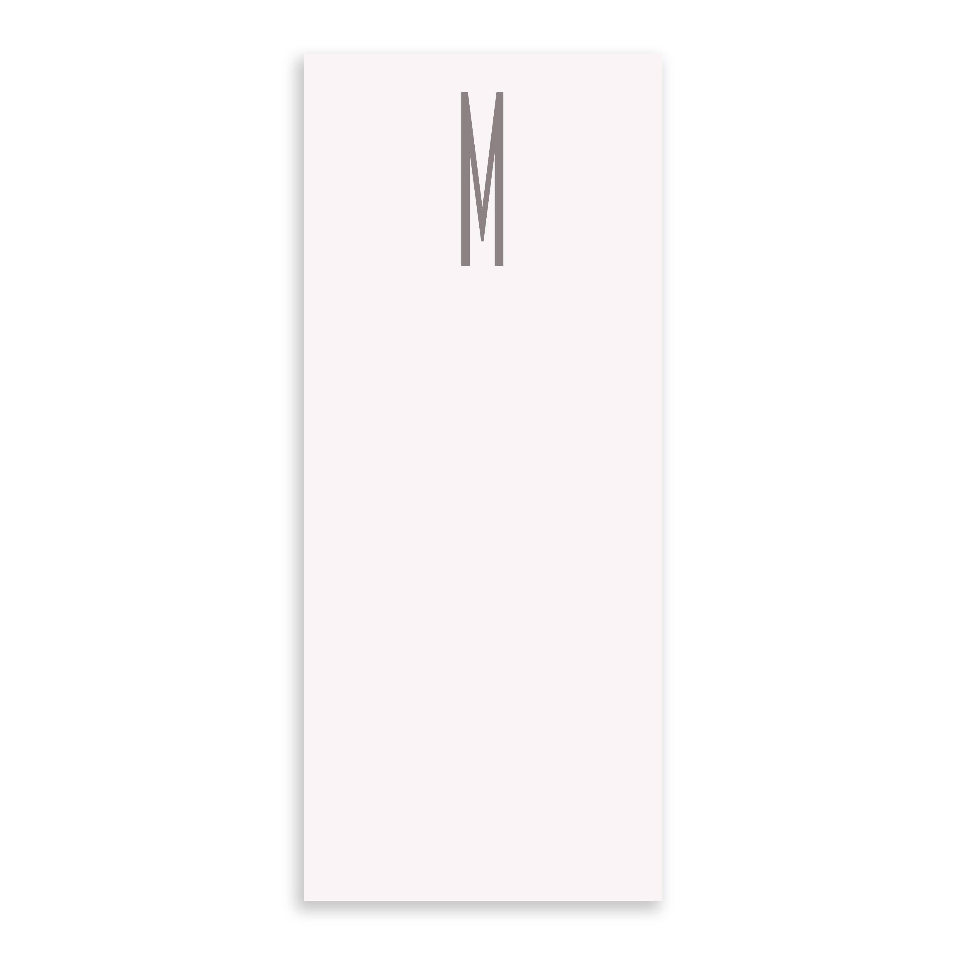 Black Ink - Wholesale Notepad - Long Skinny Gray Initial Notepads11